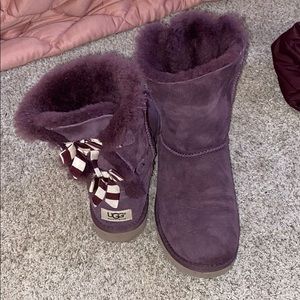 Purple Ribbon Ugg Boots